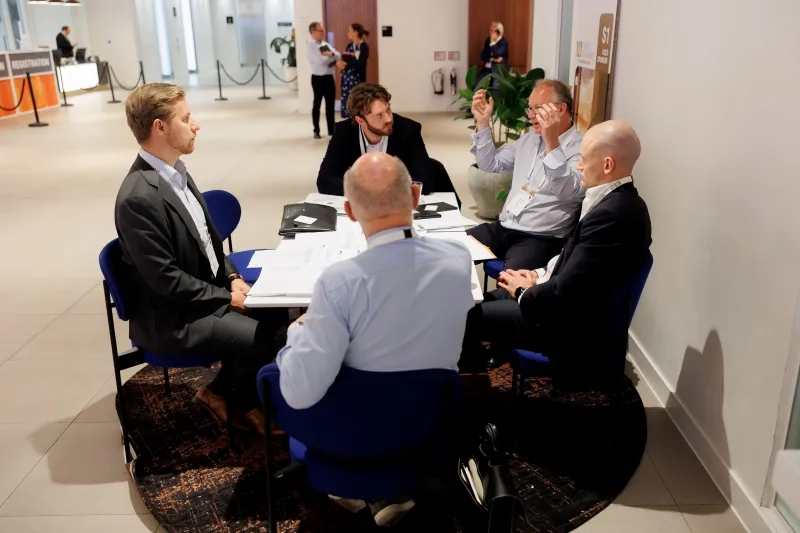 Mining company representatives meeting investors at 121 New York